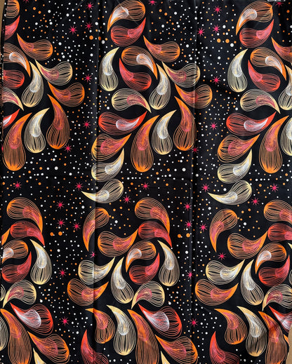 African Print Fabric, Ankara - Brown Fabric