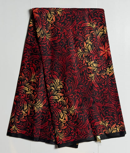 African Print Fabric, Ankara - Red Fabric