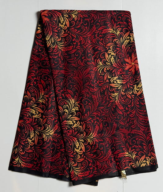 African Print Fabric, Ankara - Red Fabric
