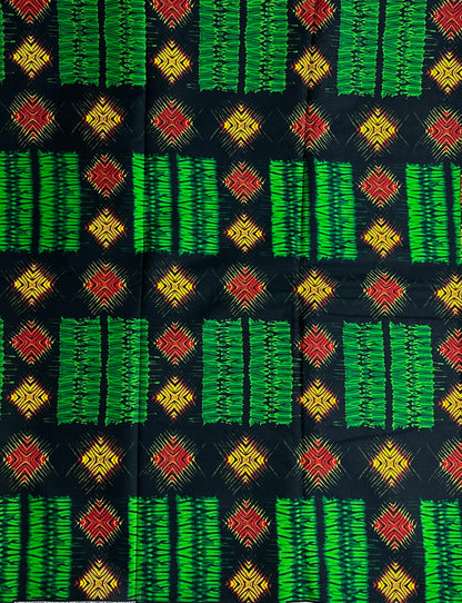African Print Fabric, Ankara Fabric - Green Fabric