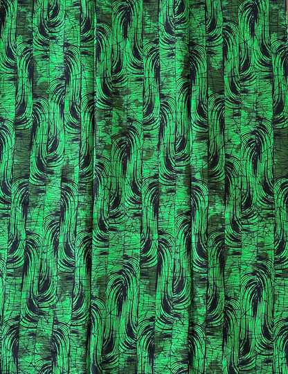 African Print Fabric, Ankara - Green Fabric