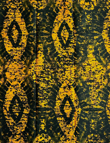 African Print Fabric, Ankara - Yellow Fabric