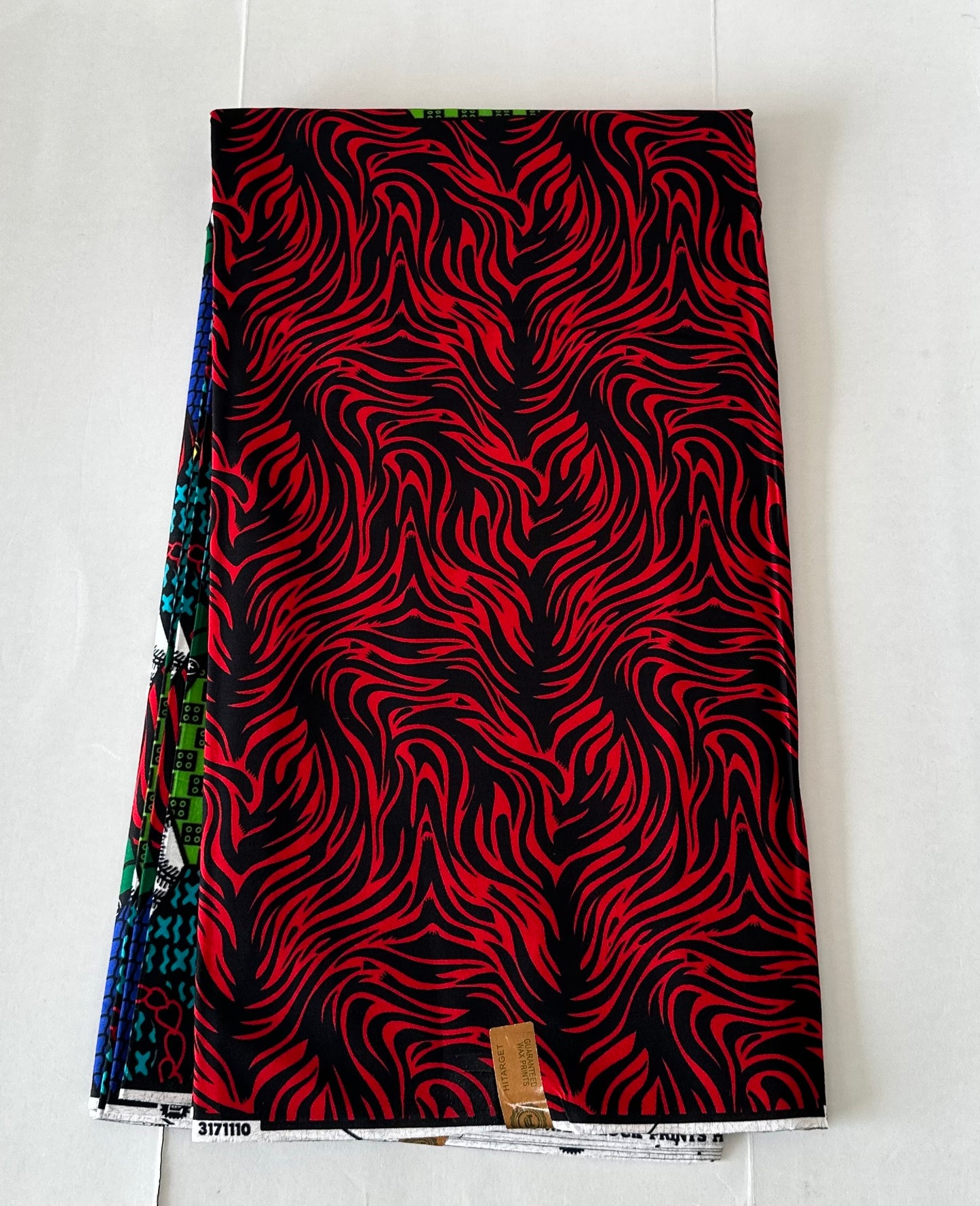 African Print Fabric, Ankara - Red Fabric