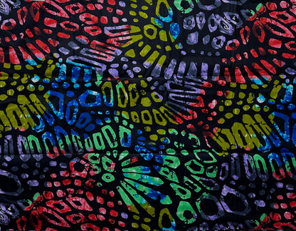 African Print Fabric, Ankara - Blue, Red, Green Fabric