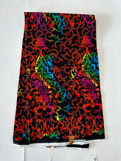 African Print Fabric, Ankara - Red Fabric