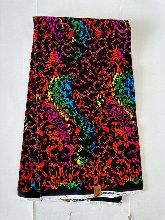 African Print Fabric, Ankara - Red Fabric