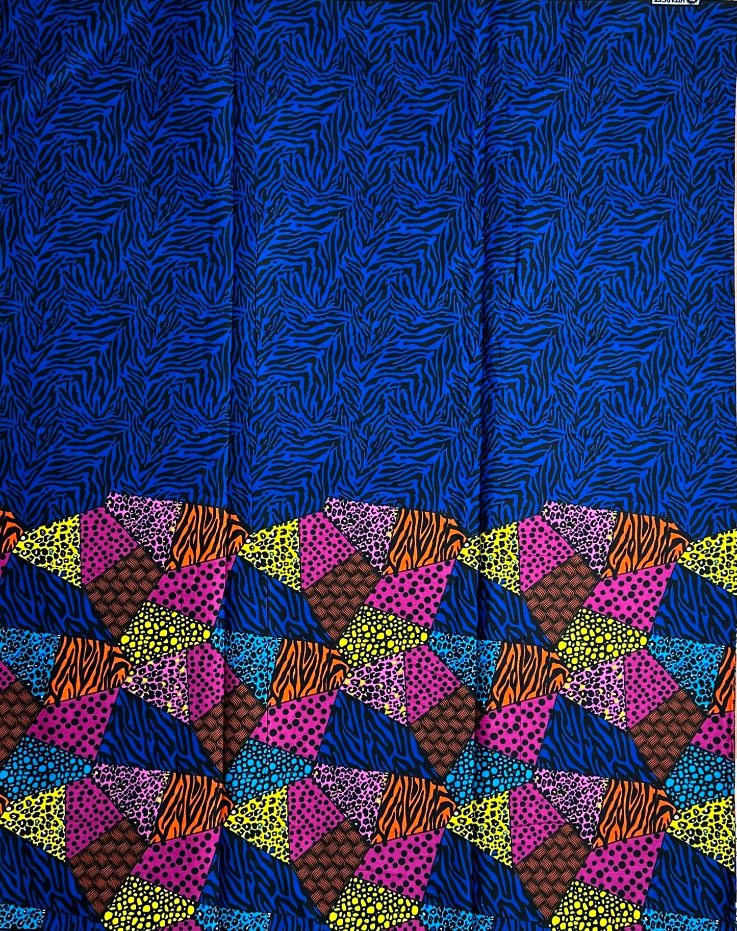 African Print Fabric, Ankara - Blue Fabric