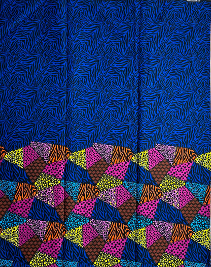 African Print Fabric, Ankara - Blue Fabric