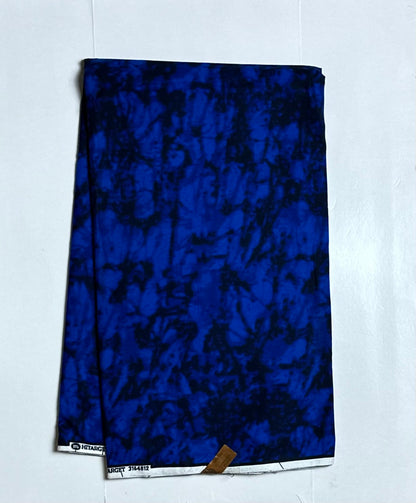 African Print Fabric, Ankara - Blue Fabric