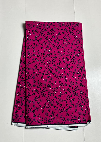African Print Fabric, Ankara - Pink Fabric