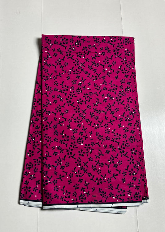 African Print Fabric, Ankara - Pink Fabric