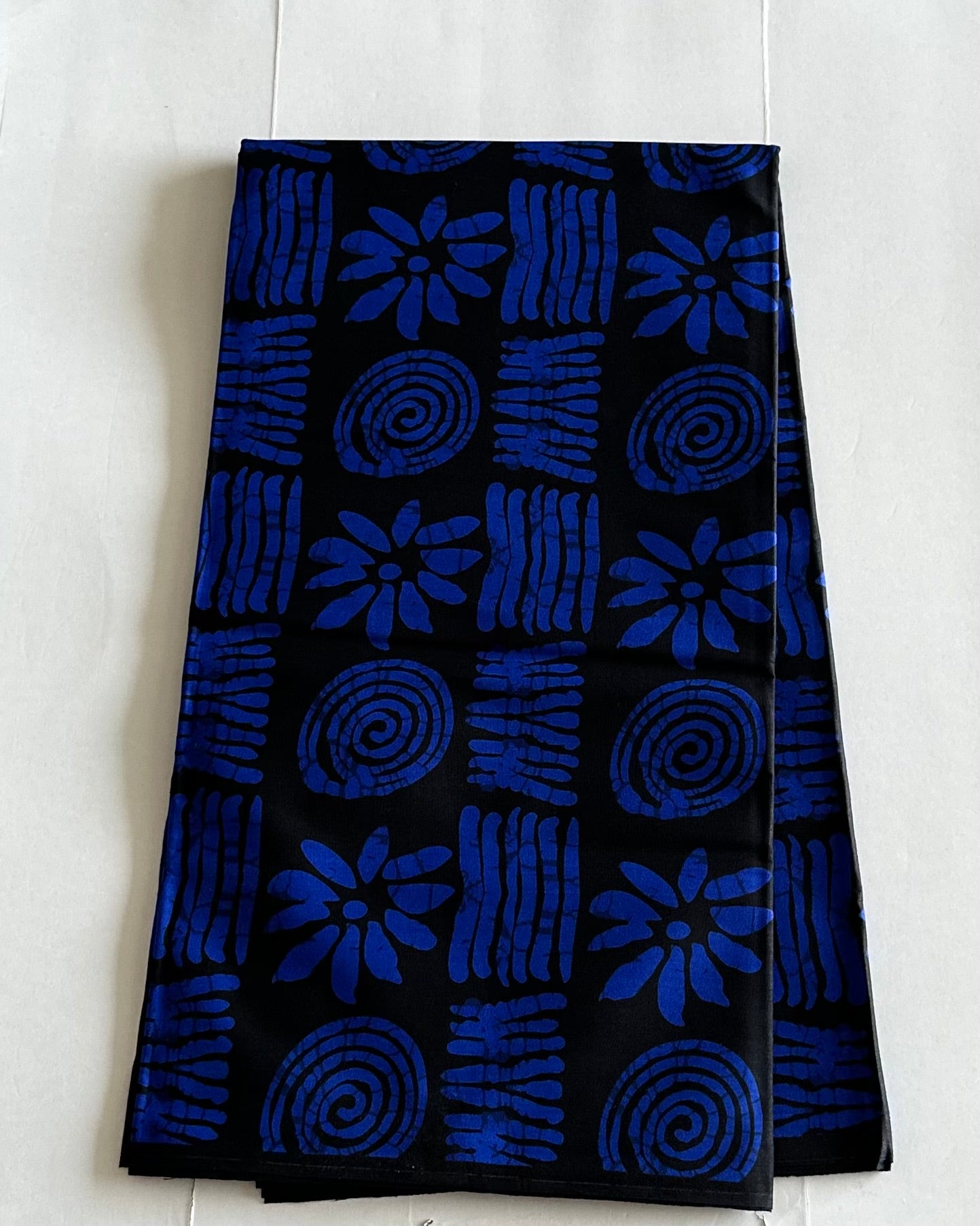 African Print Fabric, Ankara - Blue Fabric