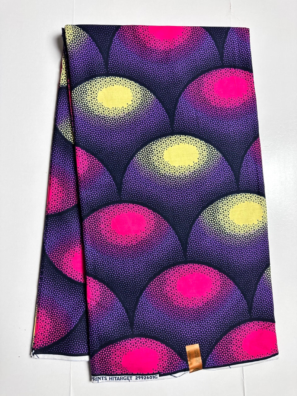 African Print Fabric, Ankara - Purple, Pink, Beige Fabric