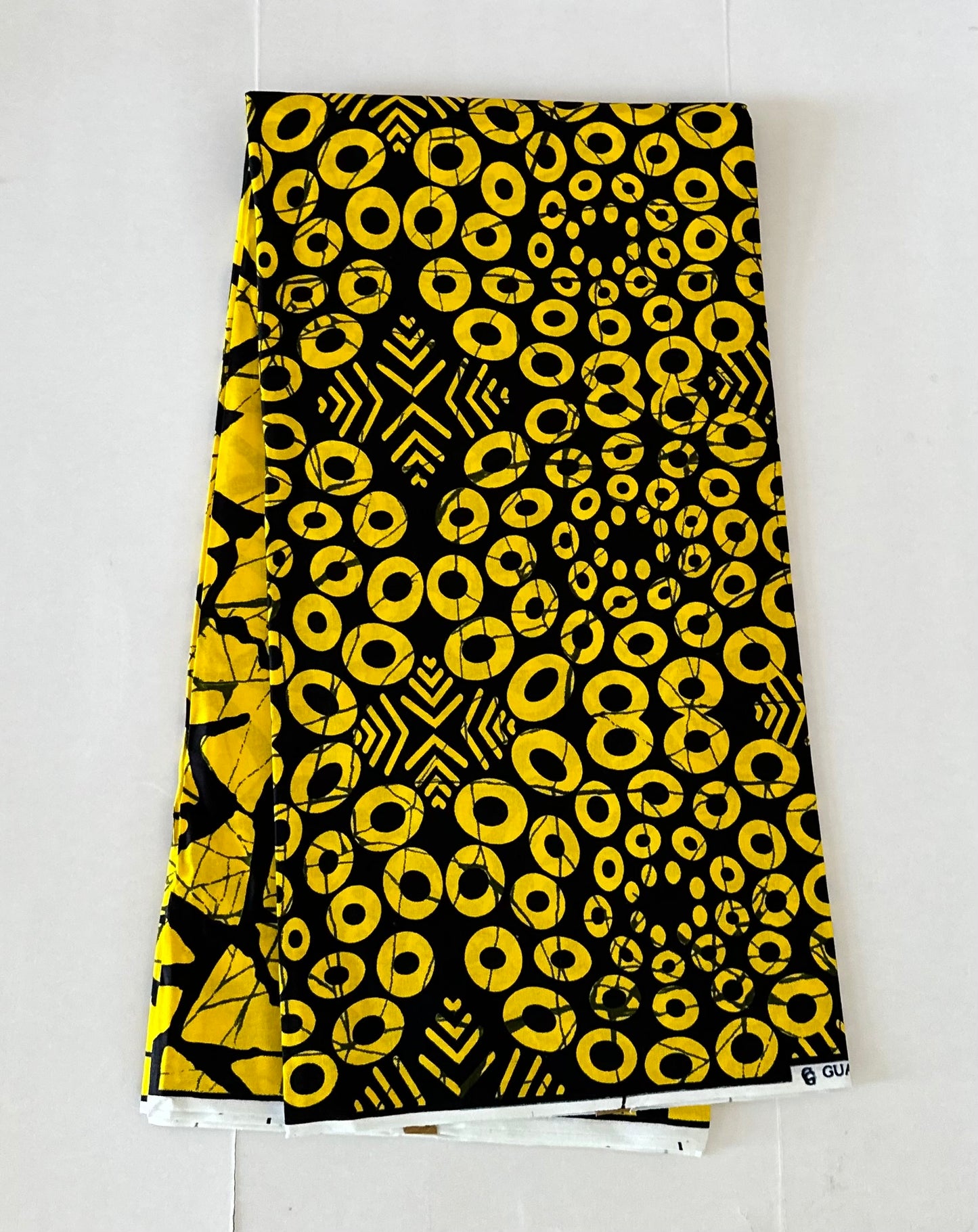 African Print Fabric, Ankara - Yellow Fabric