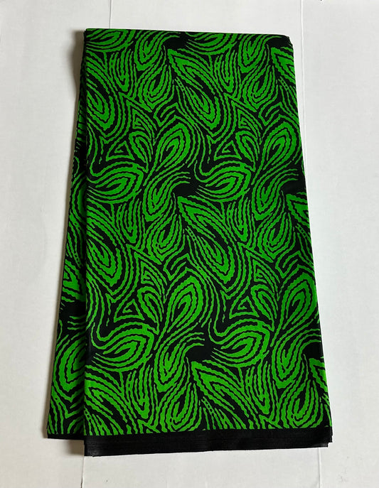 African Print Fabric, Ankara - Green Fabric