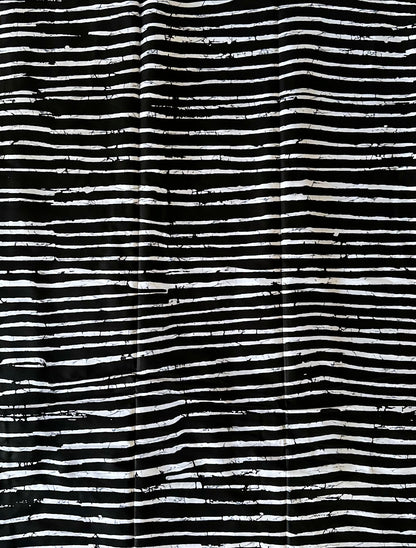 African Print Fabric, Ankara - Black, White, Monochrome Fabric