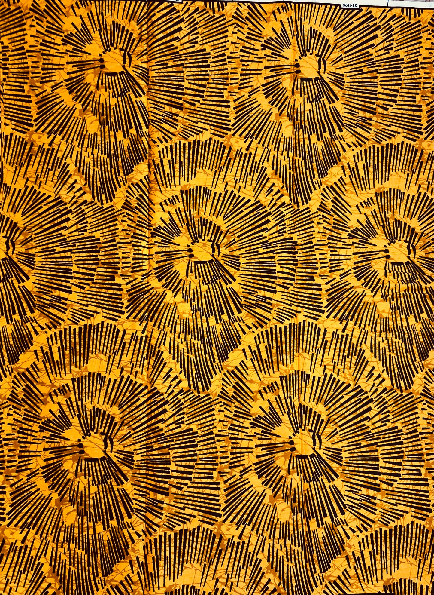 African Print Fabric, Ankara - Yellow Fabric