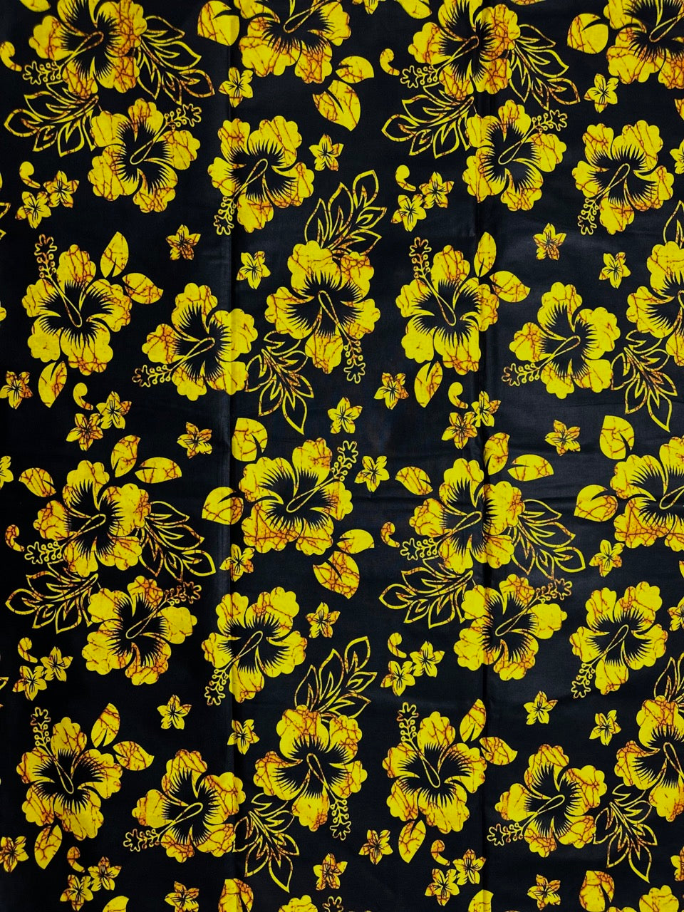 African Print Fabric, Ankara - Yellow Fabric