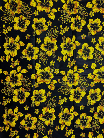 African Print Fabric, Ankara - Yellow Fabric