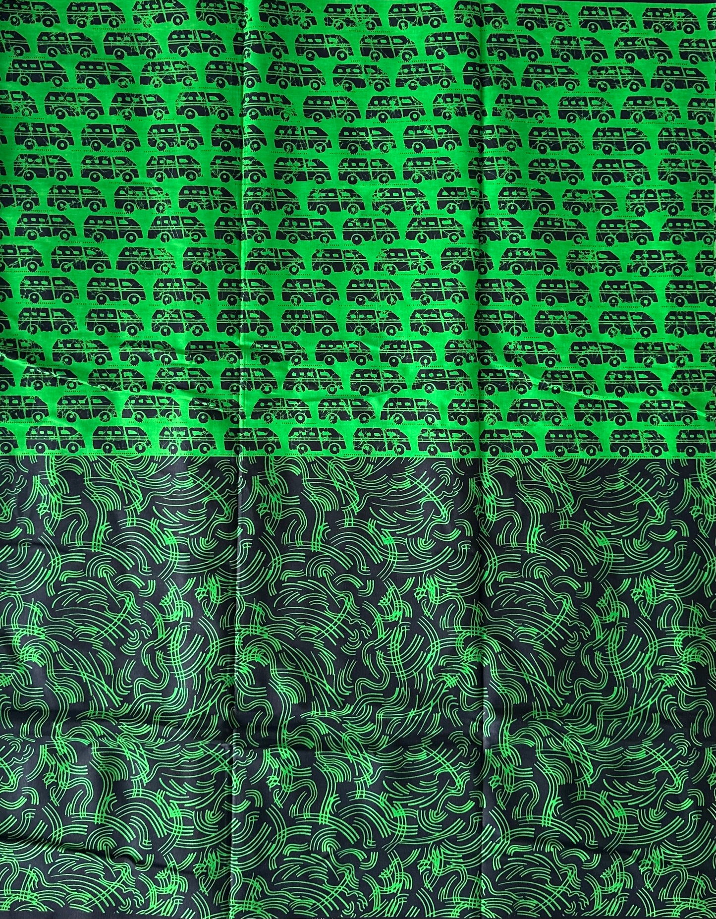 African Print Fabric, Ankara - Green Fabric