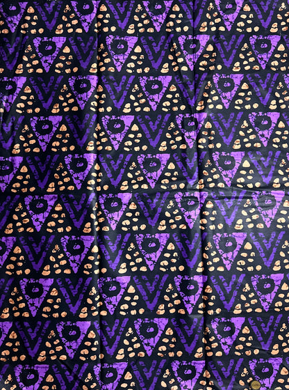 African Print Fabric, Ankara -Purple Fabric
