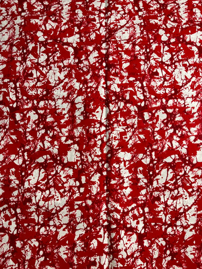 African Print Fabric, Ankara - Red Fabric