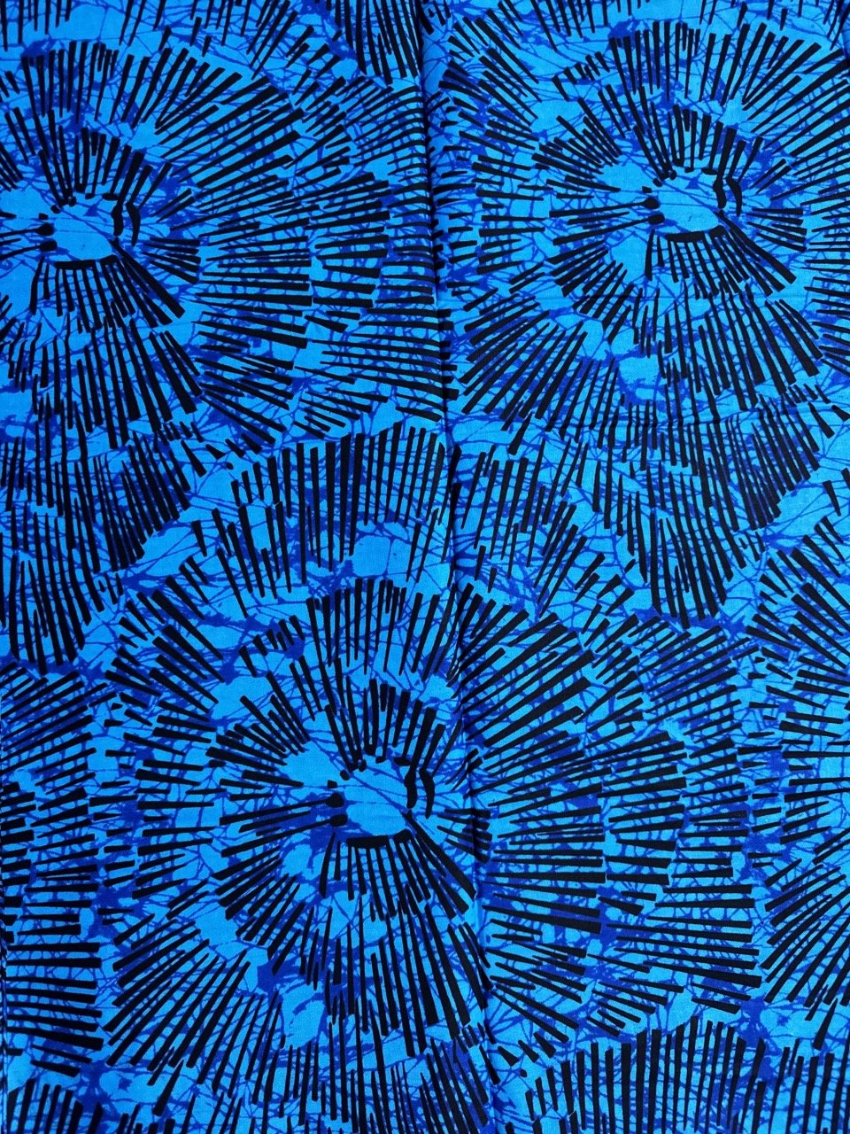 African Print Fabric, Ankara - Blue Fabric