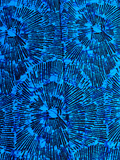 African Print Fabric, Ankara - Blue Fabric