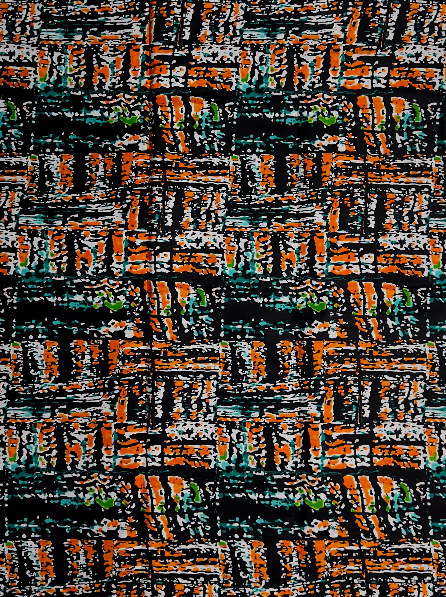 African Print Fabric, Ankara - Orange Fabric