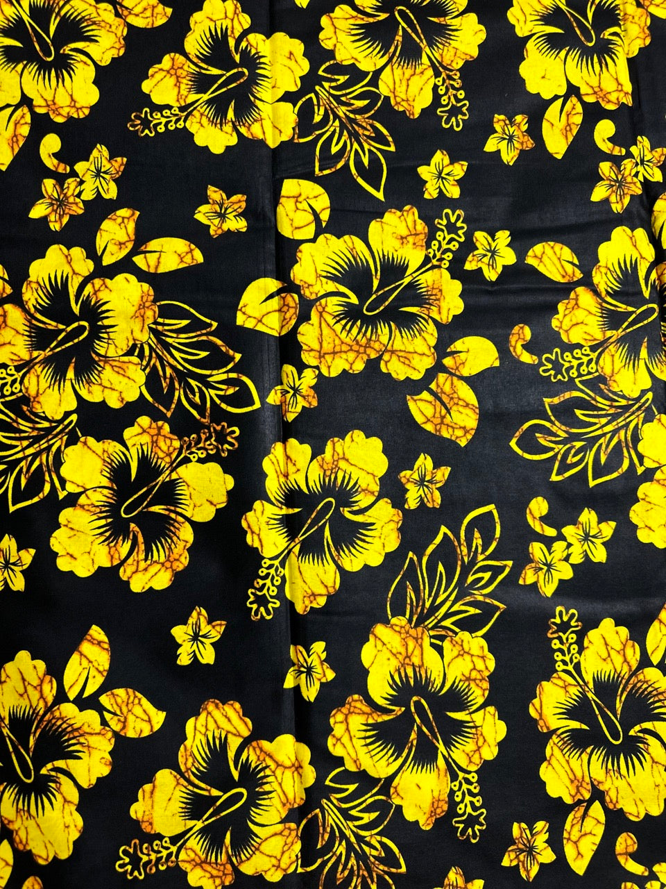 African Print Fabric, Ankara - Yellow Fabric