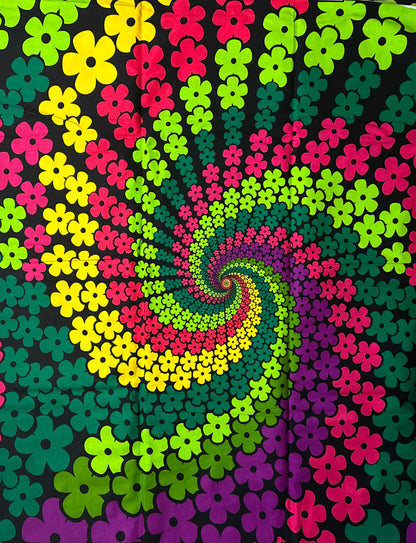 African Print Fabric, Ankara - Green, Pink, Yellow Fabric