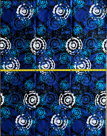 African Print Fabric, Ankara - Blue Fabric