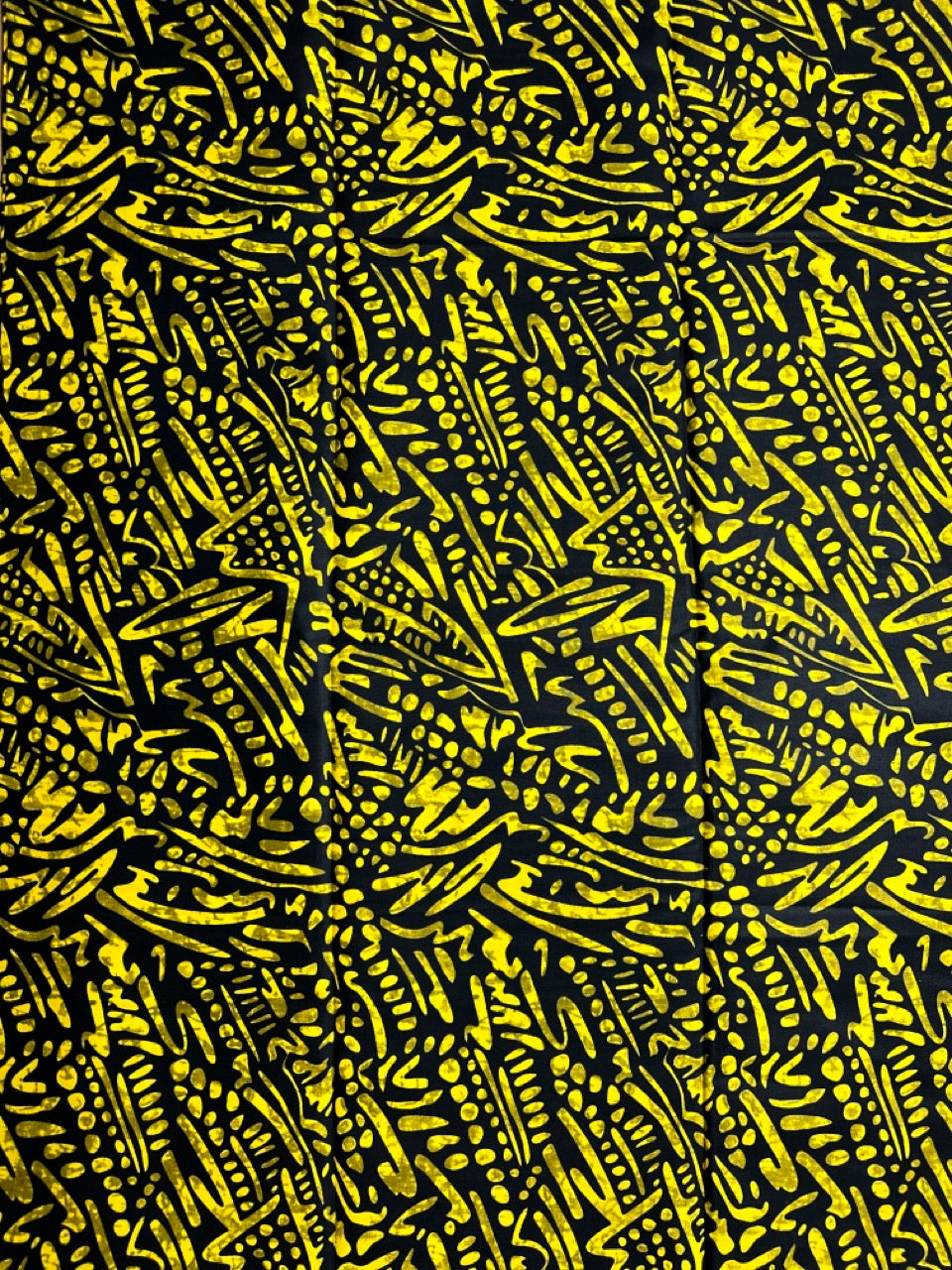 African Print Fabric, Ankara - Yellow Fabric