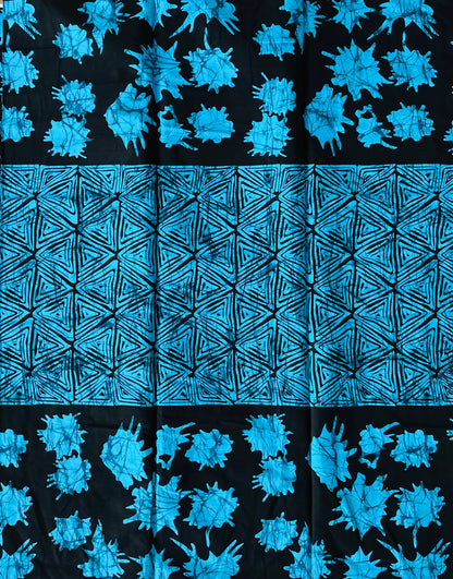 African Print Fabric, Ankara - Blue Fabric