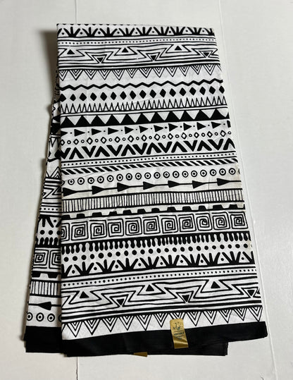 African Print Fabric, Ankara Fabric, Monochrome Fabric