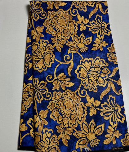 African Print Fabric, Ankara - Blue Fabric