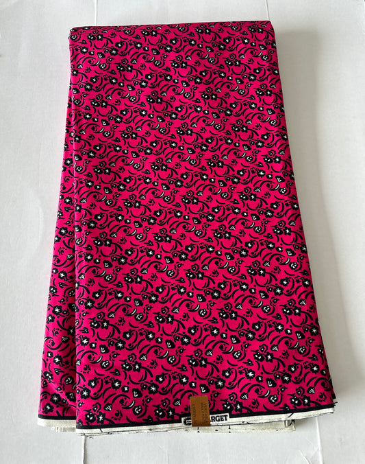 African Print Fabric, Ankara - Pink Fabric, African Clothing