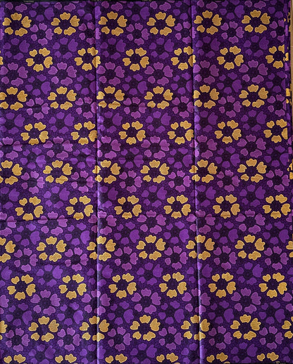 African Print Fabric, Ankara - Puple Fabric