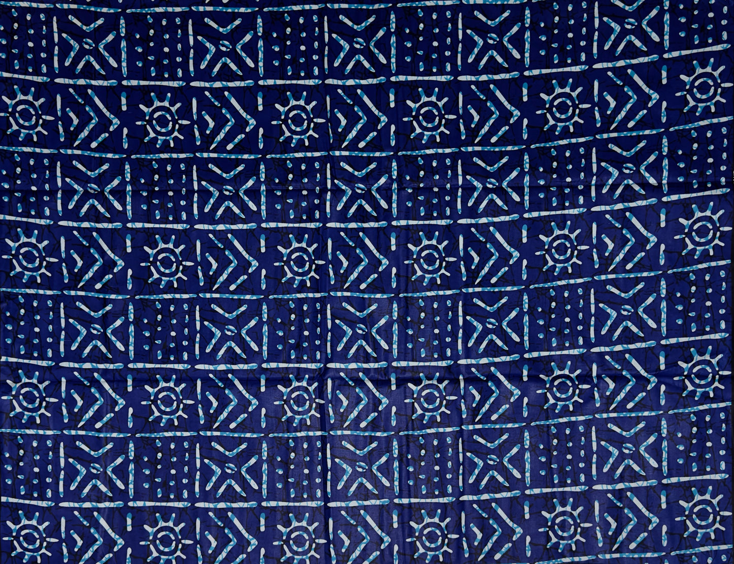 African Print Fabric, Ankara - Blue Fabric