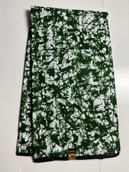 African Print Fabric, Ankara - Green Fabric