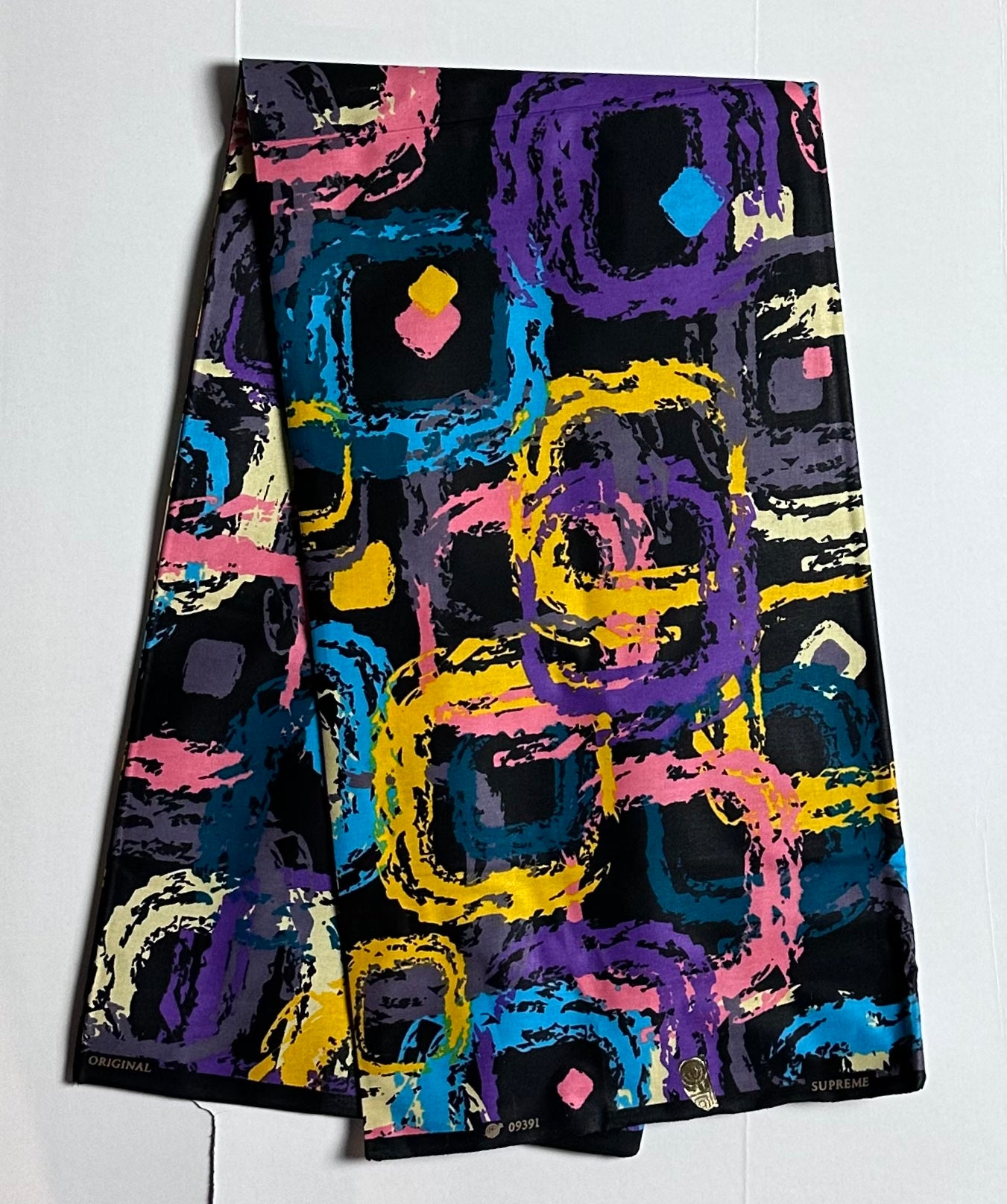 African Print Fabric, Ankara - Purple, Blue, Pink, Yellow Fabric