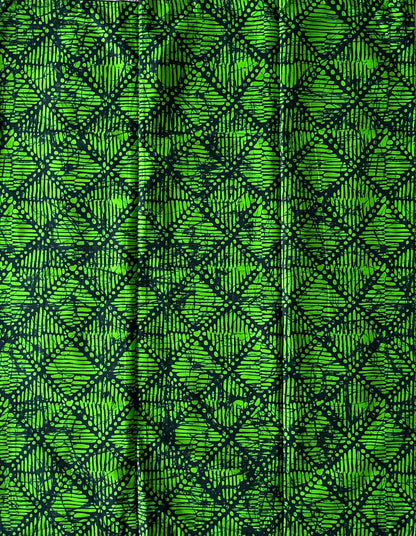 African Print Fabric, Ankara - Green Fabric