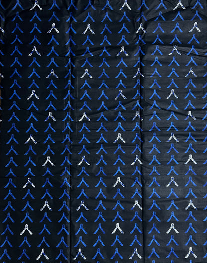 African Print Fabric, Ankara - Blue Fabric