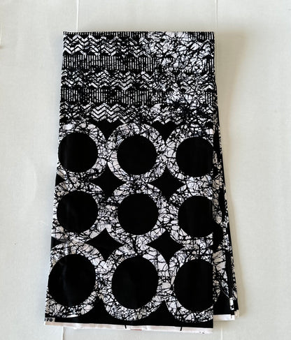 African Print Fabric, Ankara - Monochrome Fabric