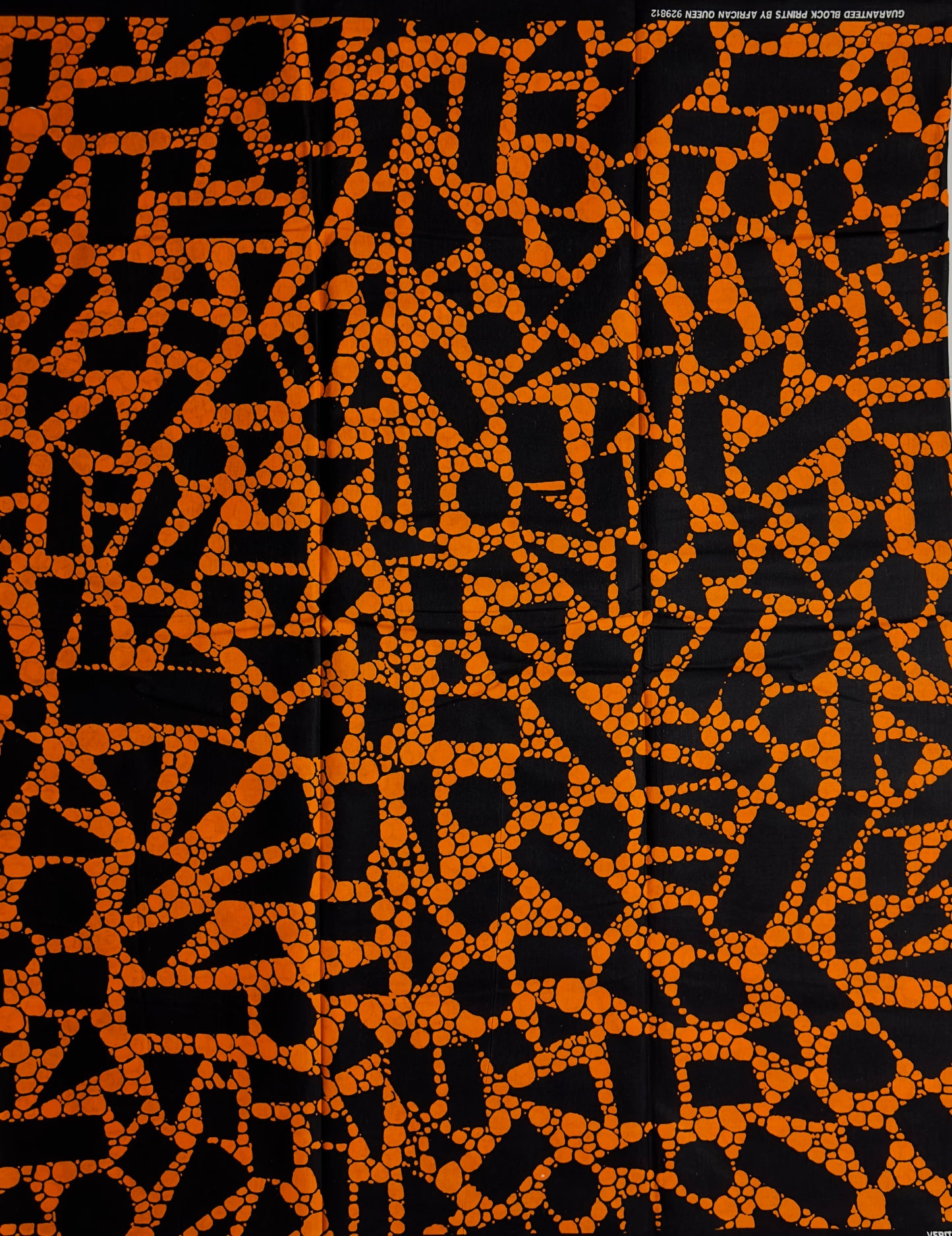 African Print Fabric, Ankara - Orange Fabric