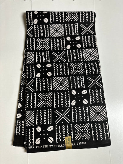 African Print Fabric, Ankara Fabric, Monochrome Fabric