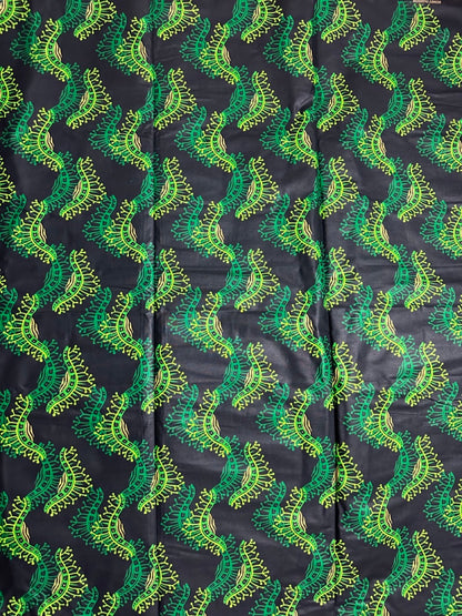 African Print Fabric, Ankara - Green Fabric