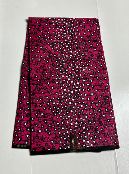 African Print Fabric, Ankara - Pink Fabric