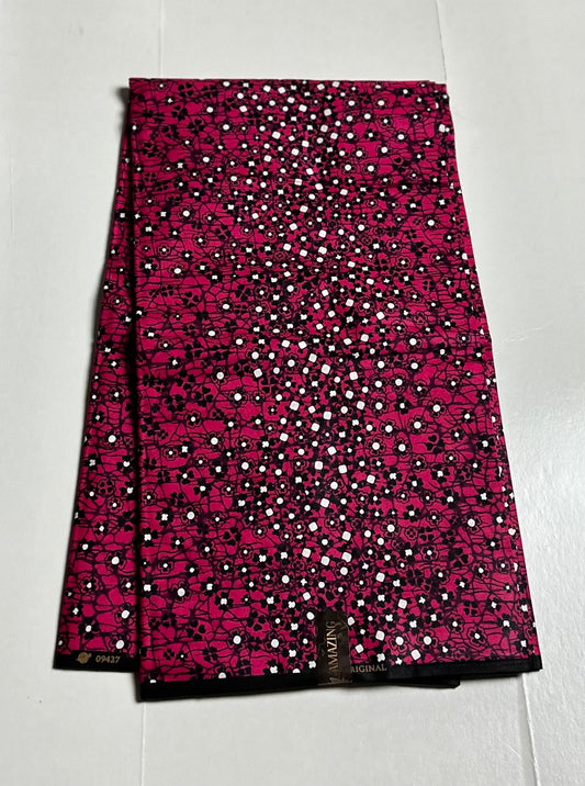 African Print Fabric, Ankara - Pink Fabric