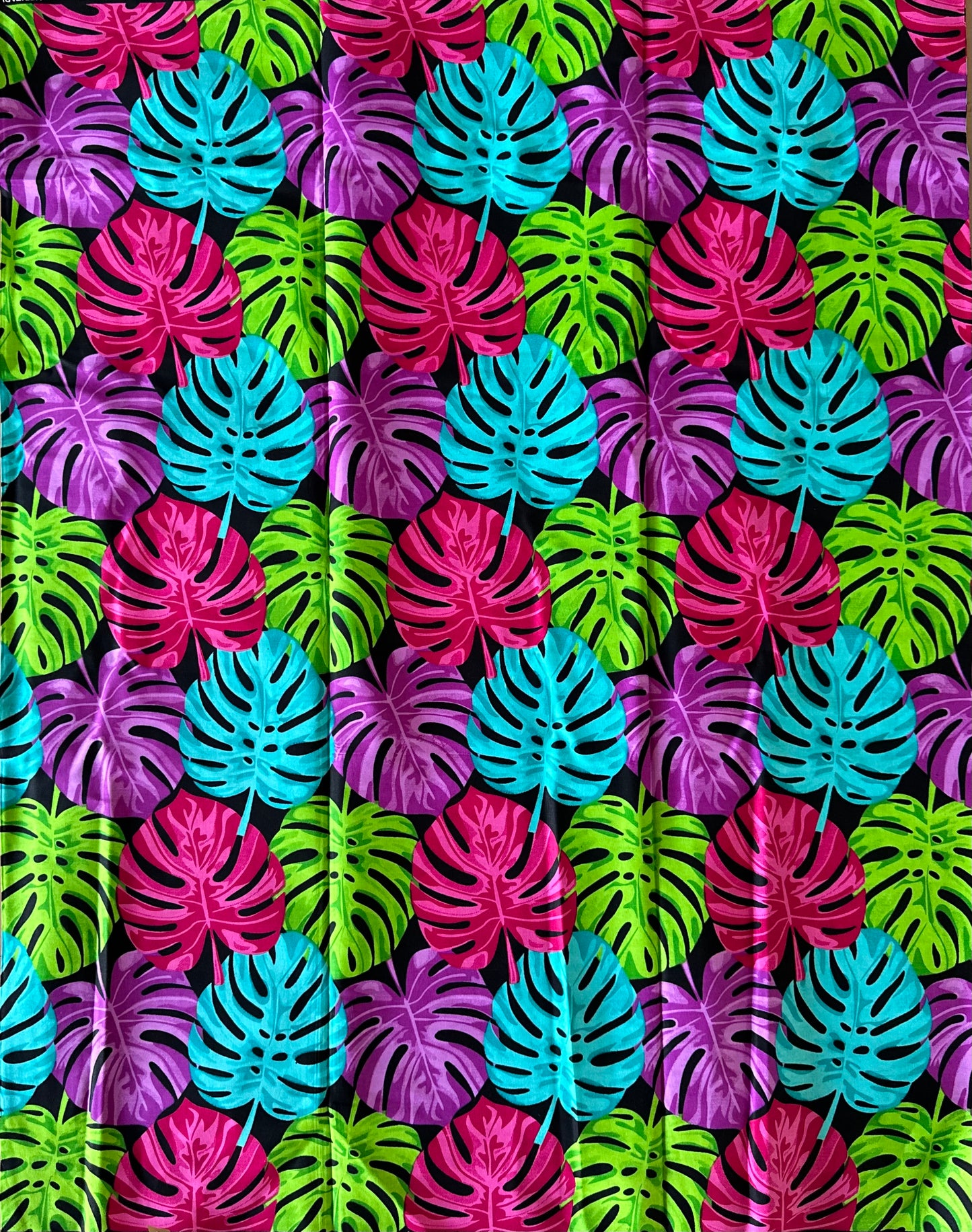 African Print Fabric, Ankara - Green, Pink, Purple Fabric